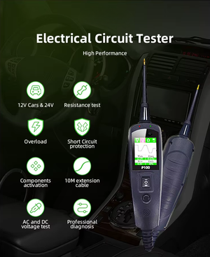 Automotive Circuit Tester - 0-70V Electrical Diagnostic Tool with TFT Display, Short Circuit Detection, 10M Cable for Cars &amp; Trucks