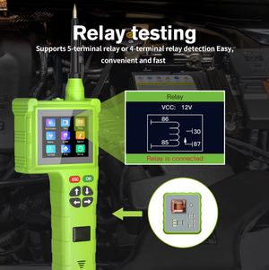 2023 Smart Hook P200 Pro Circuit Tester - 9-48V Intelligent Diagnostic Tool with LCD, Oscilloscope, Injector Testing