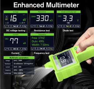 2023 Smart Hook P200 Pro Circuit Tester - 9-48V Intelligent Diagnostic Tool with LCD, Oscilloscope, Injector Testing