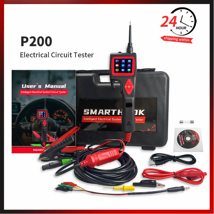 P-Series Automotive Diagnostic Tool - Multifunctional Circuit Tester with Oscilloscope, 0-5V Power, Relay &amp; Injector Testing