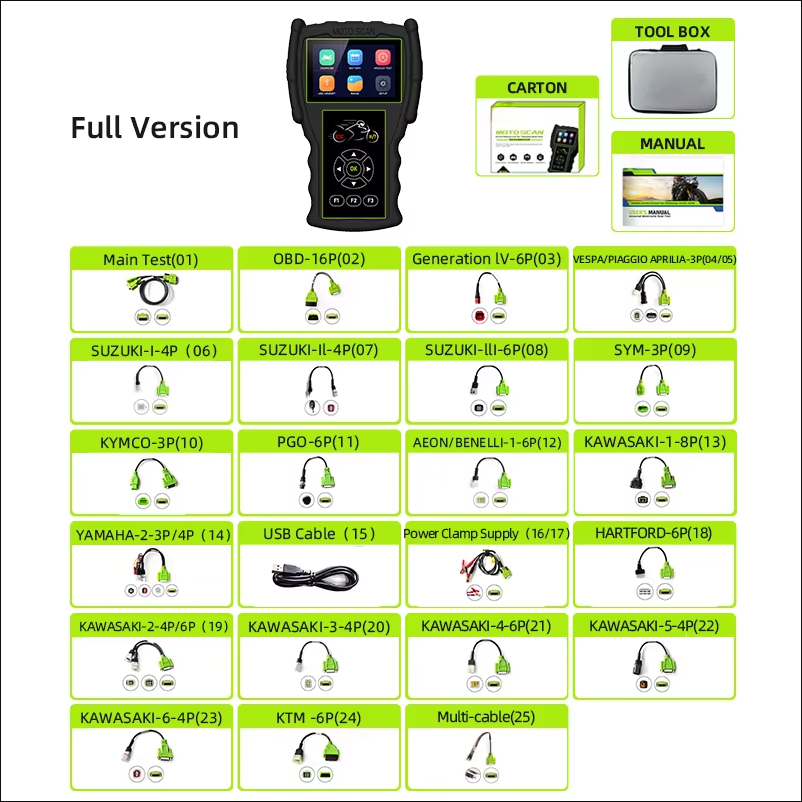 M100 Pro BMW Motorcycle Scanner - OBD2 Diagnostic Tool with Fault Code Reader, ABS Testing, Battery Tester