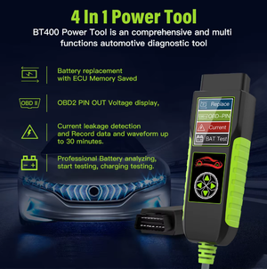 BT400 Car Battery Tester Load Tester with OBD II Voltage Test Battery Replacement Tester Analyzer Charging Test