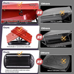 16 Cu. Ft. Red ABS+PC Roof Cargo Box with Dual-Sided Opening, 130 lbs Capacity, Aerodynamic Design for Vehicles with Racks