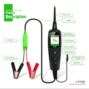 Automotive Circuit Tester - 0-70V Electrical Diagnostic Tool with TFT Display, Short Circuit Detection, 10M Cable for Cars &amp; Trucks