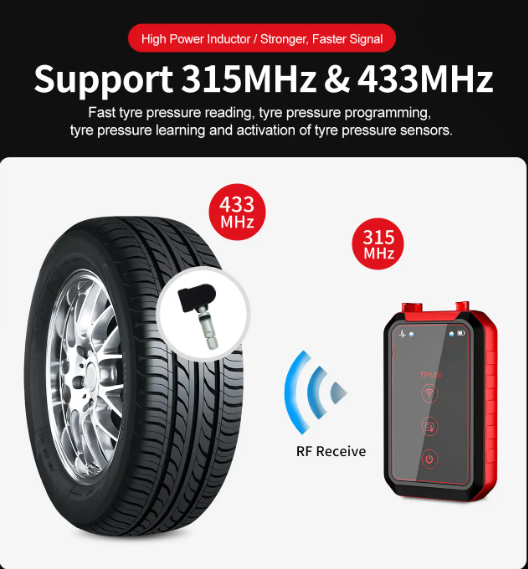Tire Pressure Monitoring System Reset TPMS Replacement Tool TPMS Scanner with 4pc Sensors