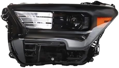 LED Driver-Side Headlight Assembly for 2024-2025 Toyota Tacoma TRD Sport/Off-Road/Pro, Trailhunter, SR, SR5, Limited, Black Housing, Dustproof, Direct Replacement (81150-AK010) (Left)