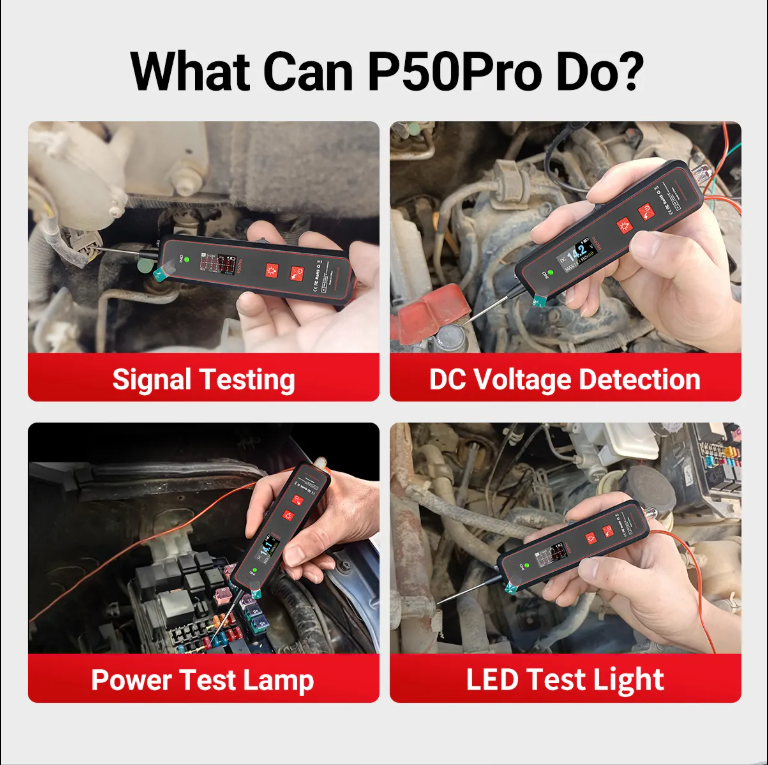 Wholesale DC 0-40V P50 PRO Car LCD Digital Electric Voltage Tester Pen Automotive Power Probe Circuit Tester