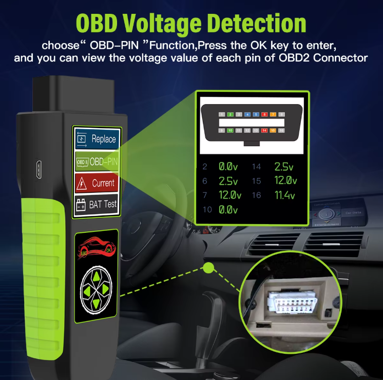 BT400 Car Battery Tester Load Tester with OBD II Voltage Test Battery Replacement Tester Analyzer Charging Test