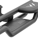 Heavy-Duty Carbon Steel Running Boards with Dual Raised Steps for 2024-2025 Toyota Tacoma Double Cab/Crew Cab, Powder-Coated, Bolt-On Nerf Bars, 550 lbs Capacity