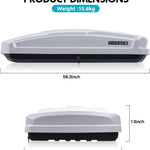 15.5 Cu. Ft. White Waterproof Hard Shell Rooftop Cargo Box with Dual-Sided Access, Security Lock, Tool-Free Install, 130 lbs Capacity for Vehicles with Racks