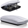 15.5 Cu. Ft. White Waterproof Hard Shell Rooftop Cargo Box with Dual-Sided Access, Security Lock, Tool-Free Install, 130 lbs Capacity for Vehicles with Racks