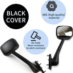 Chrome Pair Freightliner Cascadia Hood Mirrors for 2008-2017 Models, Universal Fit, High-Quality ABS, Convex Lens, Complete Set with Mounting Hardware