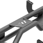 Heavy-Duty Carbon Steel Running Boards with Dual Raised Steps for 2024-2025 Toyota Tacoma Double Cab/Crew Cab, Powder-Coated, Bolt-On Nerf Bars, 550 lbs Capacity
