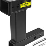 10" Drop/Rise Trailer Hitch Extender, 8"/10" Adjustable Length, 2" Shank, 7500lbs Capacity, Matte Black