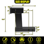 10" Drop/Rise Trailer Hitch Extender, 8"/10" Adjustable Length, 2" Shank, 7500lbs Capacity, Matte Black