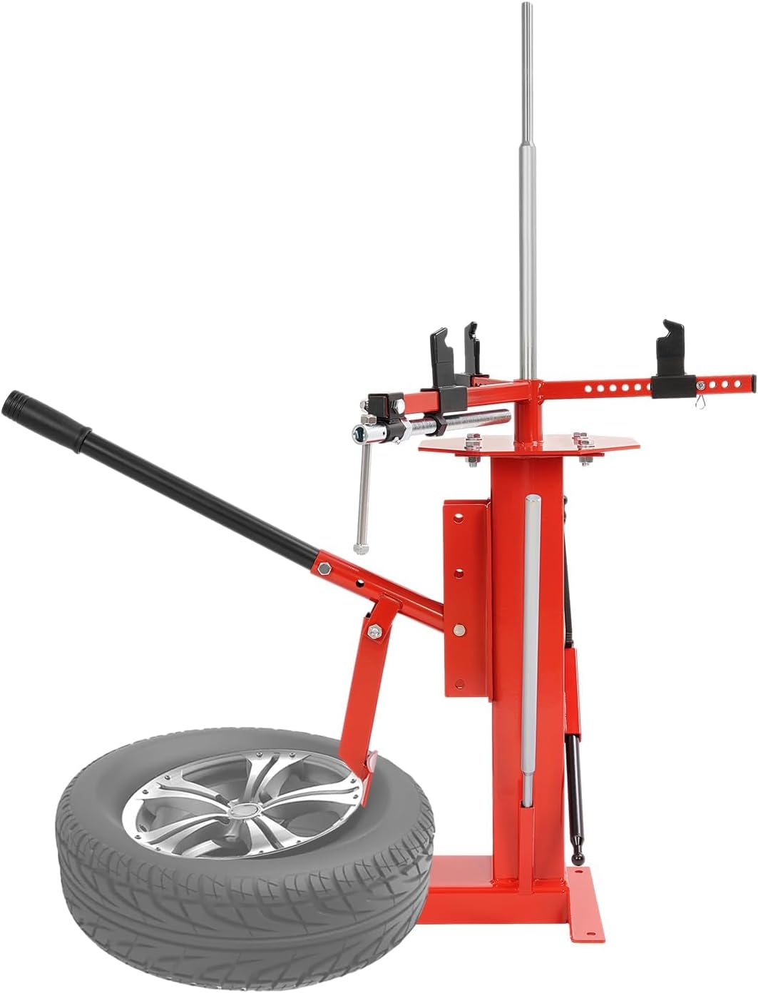 Portable Manual Tire Changer for 4" to 16.5" Tires, Adjustable Steel Bead Breaker for Motorcycles, Go-Karts, ATVs, Trailers, and Light Trucks, Lever-Action, Easy Assembly