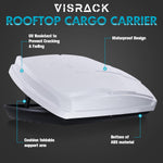 15.5 Cu. Ft. White Waterproof Hard Shell Rooftop Cargo Box with Dual-Sided Access, Security Lock, Tool-Free Install, 130 lbs Capacity for Vehicles with Racks