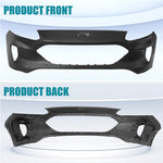 Front Bumper Cover for 2020-2022 Ford Escape, Black Plastic with Fog Light Holes, OEM Replacement (FO1014142, LJ6Z17D957AAPTM), Easy Install