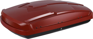 15.5 Cu. Ft. Red Waterproof Hard Shell Rooftop Cargo Box with Dual-Sided Access, Security Lock, Tool-Free Install, 130 lbs Capacity for Vehicles with Racks