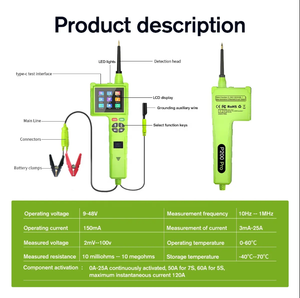2023 Smart Hook P200 Pro Circuit Tester - 9-48V Intelligent Diagnostic Tool with LCD, Oscilloscope, Injector Testing