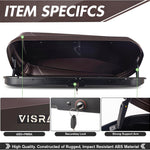 16 Cu. Ft. Brown Waterproof Hard Shell Rooftop Cargo Box with Dual-Sided Access, Security Lock, Tool-Free Install, 130 lbs Capacity for Vehicles with Racks