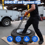 2-Pack 34645 Tire Mount and Demount Iron, 38in x 4/5in Black 40Cr Steel Tire Changing Tool for Auto and Truck Tubeless Tires