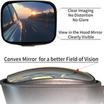 Chrome Pair Freightliner Cascadia Hood Mirrors for 2008-2017 Models, Universal Fit, High-Quality ABS, Convex Lens, Complete Set with Mounting Hardware