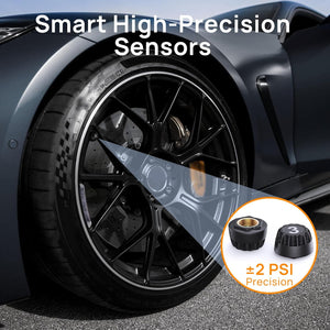 6-Sensor TPMS Tire Pressure Monitoring System with Solar & USB Charging, HD LCD Display, Real-Time 6-Mode Alarms, IP67 Waterproof, Universal Fit for Cars, SUVs, Trucks, and RVs