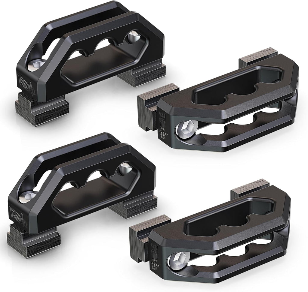 Aluminum Bed Rail Cleats (4-Pack, Black) – Tie Down Anchors for Tacoma, Tundra, Gladiator, Ram 1500 – Replaces PT278-35160, PT785-35050-S1