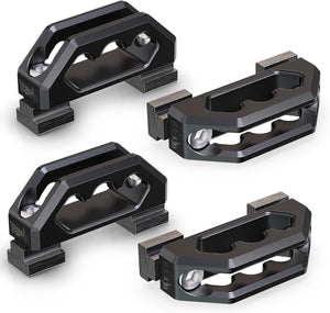 Aluminum Bed Rail Cleats (4-Pack, Black) – Tie Down Anchors for Tacoma, Tundra, Gladiator, Ram 1500 – Replaces PT278-35160, PT785-35050-S1