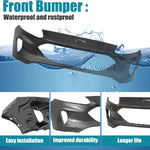 Front Bumper Cover for 2020-2022 Ford Escape, Black Plastic with Fog Light Holes, OEM Replacement (FO1014142, LJ6Z17D957AAPTM), Easy Install