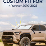8-Piece Custom-Fit Window Shade Set for Toyota 4Runner 2010-2025, 420D Reflective Polyester, UV-Blocking, Privacy Sun Shades with Windshield and Steering Wheel Covers, Easy Install, Compact Storage