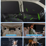 8-Piece Custom-Fit Window Shade Set for Toyota 4Runner 2010-2025, 420D Reflective Polyester, UV-Blocking, Privacy Sun Shades with Windshield and Steering Wheel Covers, Easy Install, Compact Storage