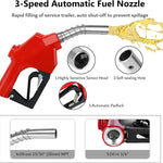 3/4" x 50ft Gray Fuel Hose Reel, 300 PSI Retractable Diesel Transfer Hose with Durable Brass Nozzle, Auto-Rewind, Compatible with 12V Pump & Tank for Boats, Trucks, and Trailers
