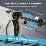 3/4" x 50ft Gray Fuel Hose Reel, 300 PSI Retractable Diesel Transfer Hose with Durable Brass Nozzle, Auto-Rewind, Compatible with 12V Pump & Tank for Boats, Trucks, and Trailers