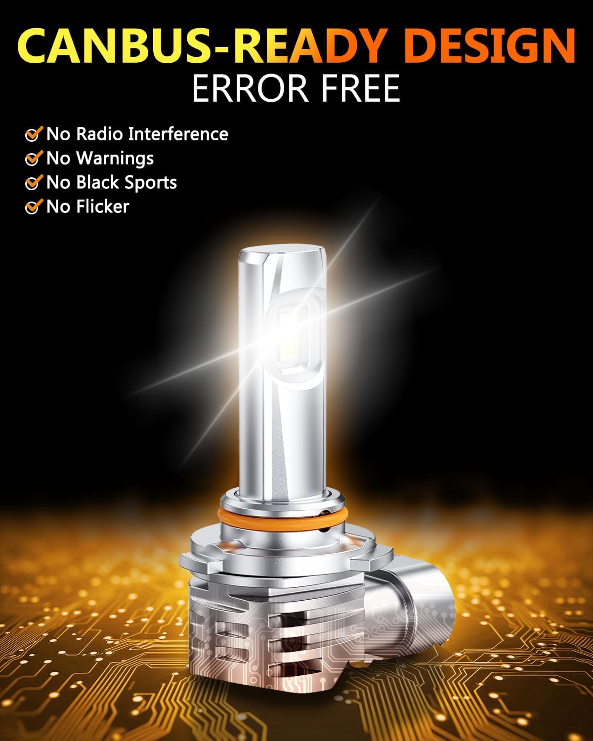 9005 9006 LED Fog Light Bulbs, 32,000LM 6500K Cool White, HB3 HB4 Plug-and-Play Combo, 400% Brighter, IP68 Waterproof, 60,000-Hour Lifespan, Pack of 4