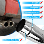 4" Inlet to 6" Outlet 23" Long Chrome Diesel Exhaust Pipe Tip Elbow, 45-Degree, Rust-Resistant, Easy Install for Cars, Pickups, Trucks