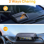 6-Sensor TPMS Tire Pressure Monitoring System with Solar & USB Charging, HD LCD Display, Real-Time 6-Mode Alarms, IP67 Waterproof, Universal Fit for Cars, SUVs, Trucks, and RVs