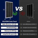 100W Solar Battery Charger Kit, 12V Waterproof Monocrystalline Panel with 10A MPPT Controller, Adjustable Mount & Alligator Clips for RV, Boat, Motorcycle Trickle Charging