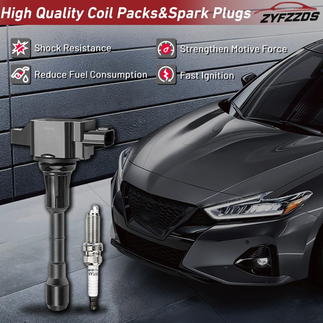 UF648 Ignition Coil Pack & Double Iridium Spark Plug Kit for 2011–2020 Chrysler, Dodge, Jeep, RAM, VW 3.6L V6 – Replaces C1791