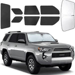 8-Piece Custom-Fit Window Shade Set for Toyota 4Runner 2010-2025, 420D Reflective Polyester, UV-Blocking, Privacy Sun Shades with Windshield and Steering Wheel Covers, Easy Install, Compact Storage