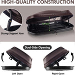 16 Cu. Ft. Brown Waterproof Hard Shell Rooftop Cargo Box with Dual-Sided Access, Security Lock, Tool-Free Install, 130 lbs Capacity for Vehicles with Racks
