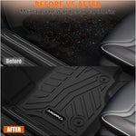 All-Weather TPE Floor Mats for 2015-2025 Ford F-150 SuperCrew Cab (Incl. 22-24 Lightning), Anti-Slip Full Set Liners