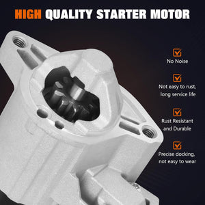 56044736AB New Starter Motor for Dodge Durango 2011-2020, Ram 1500/2500/3500 2009-2020, Jeep Commander 2006-2010, Grand Cherokee 2005-2020, V8 5.7L, 1.7KW 12V 10-Teeth CW, Replaces 17938N, 17948N