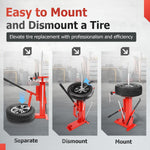 Portable Manual Tire Changer for 4" to 16.5" Tires, Adjustable Steel Bead Breaker for Motorcycles, Go-Karts, ATVs, Trailers, and Light Trucks, Lever-Action, Easy Assembly