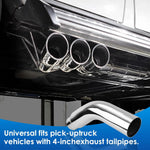 4" Inlet to 6" Outlet 23" Long Chrome Diesel Exhaust Pipe Tip Elbow, 45-Degree, Rust-Resistant, Easy Install for Cars, Pickups, Trucks