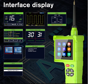 2023 Smart Hook P200 Pro Circuit Tester - 9-48V Intelligent Diagnostic Tool with LCD, Oscilloscope, Injector Testing