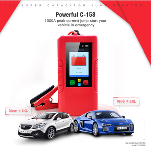 C158 Car Jump Starter Pure Capacitor Car Power Bank Short Circuit Reverse Polarity Protections USB Charging