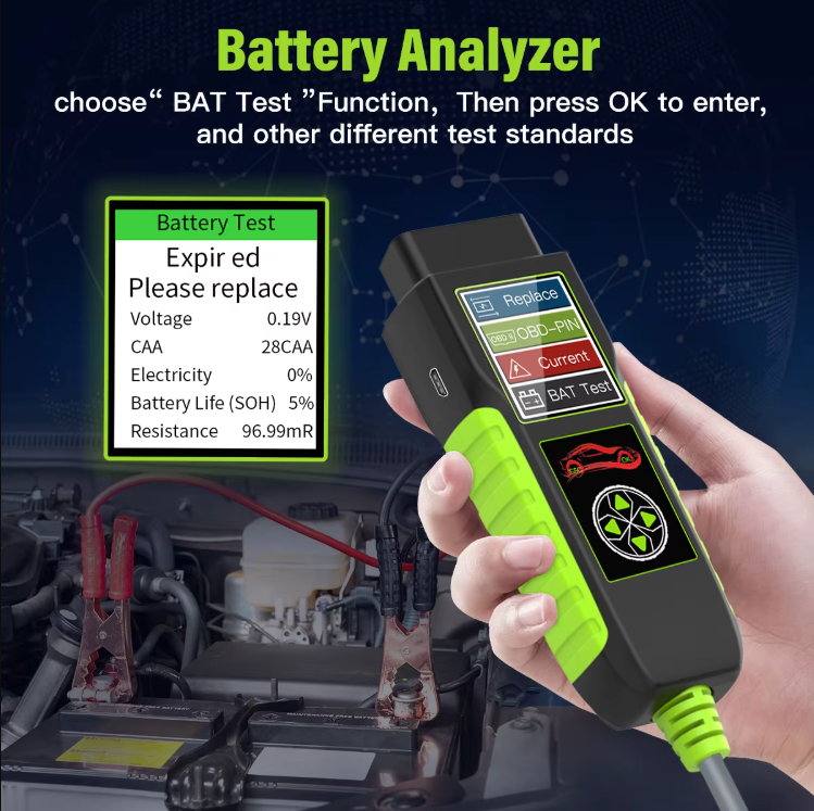 BT400 Car Battery Tester Load Tester with OBD II Voltage Test Battery Replacement Tester Analyzer Charging Test