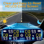 6-Sensor TPMS Tire Pressure Monitoring System with Solar & USB Charging, HD LCD Display, Real-Time 6-Mode Alarms, IP67 Waterproof, Universal Fit for Cars, SUVs, Trucks, and RVs